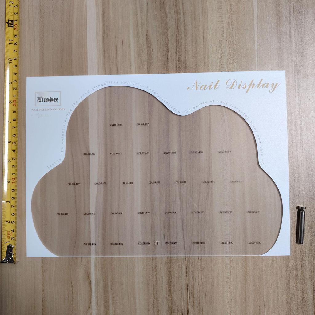 Japanese Nail Art Display Board: Three-Color Gel Polish Chart Book & Stand