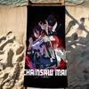 C-Chainsaw Man Anime Movie Reze Arc Towel Sports Quick Dry Travel Camping Gear Sandproof Soft Light Large Beach Towel