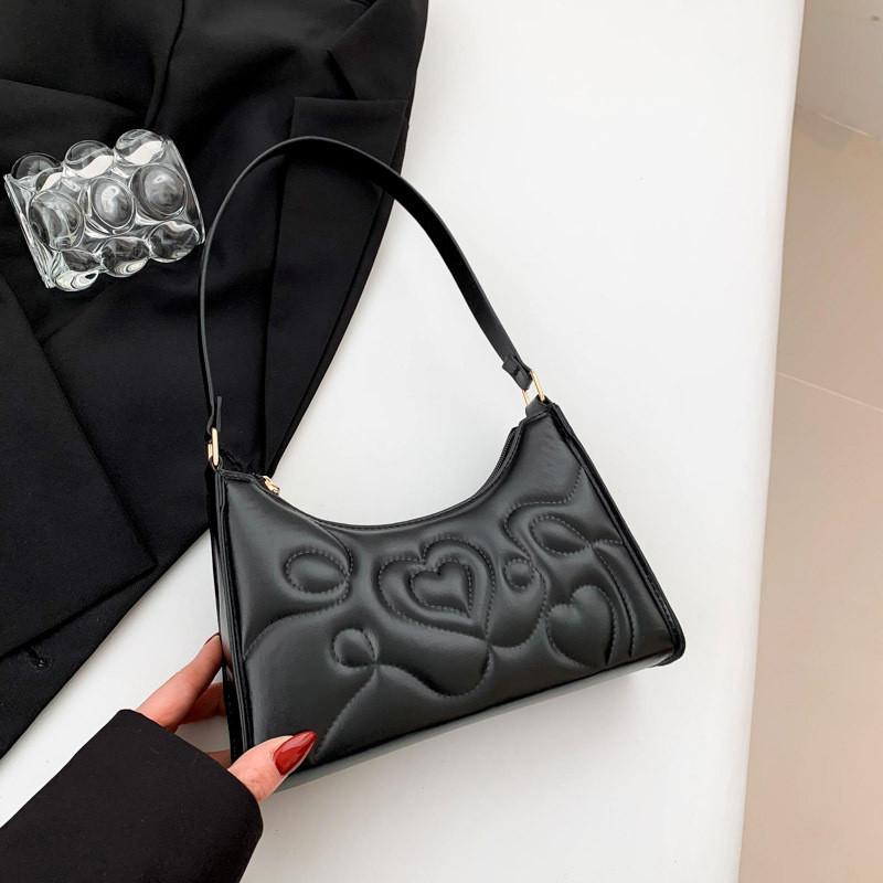 Stylish Pu Leather Shoulder Bag For Women With Zipper Closure And Inner Pouch