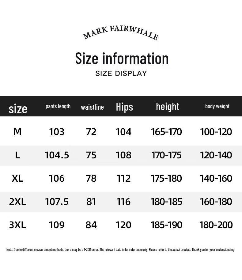 Mark Fairwhale Men's Casual Straight-Leg Drawstring Trousers