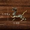 Chinese Mythical Beasts Brass Ornament: Azure Dragon, White Tiger, Vermilion Bird, Black Tortoise - Ideal for Study or Living Room Décor