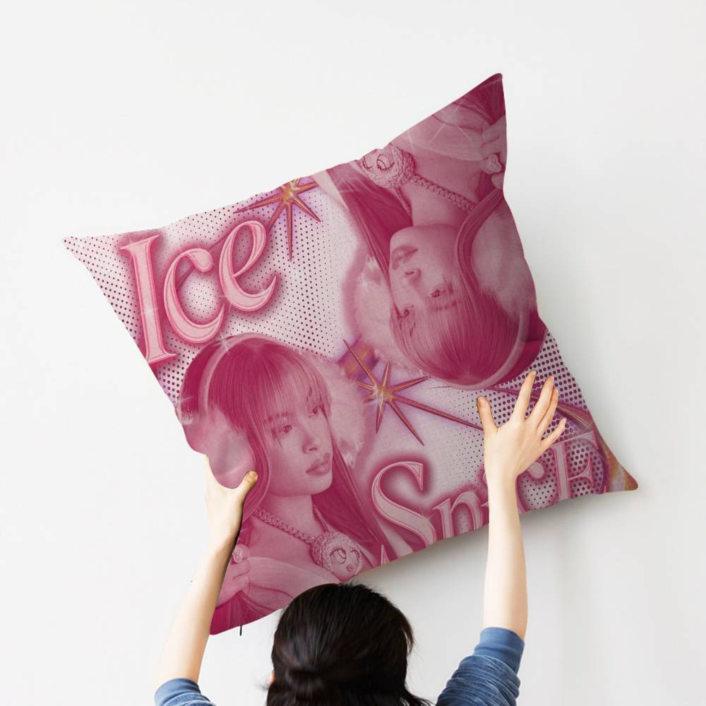 I-Ice S-Spice Rapper Pillow Covers Cartoon Sofa Decorative Home Double-sided Printing Short Plush Cute Cushion Cover
