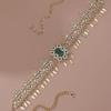 Luxurious Middle Eastern Bridal Head Accessory With Shimmering Rhinestones Hair Jewelry for Wedding Ceremony Dressingup