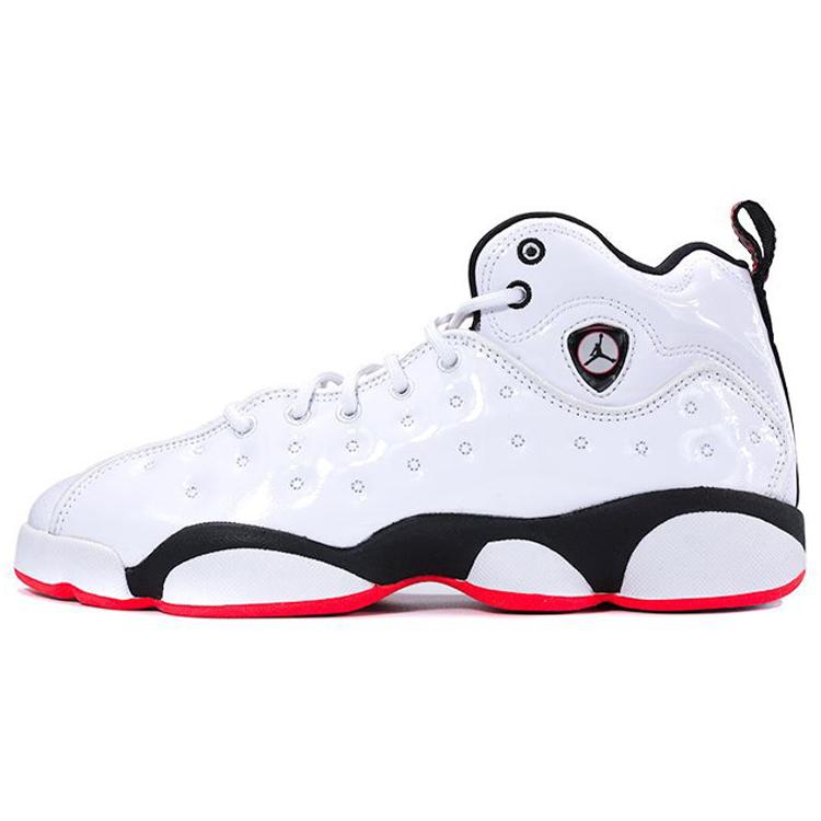 Jordan Jumpman Team II Противоскользящая Амортизация Средняя Высота Детские Баскетбольные Кроссовки Черный Белый Подростки 820273-106 38.5