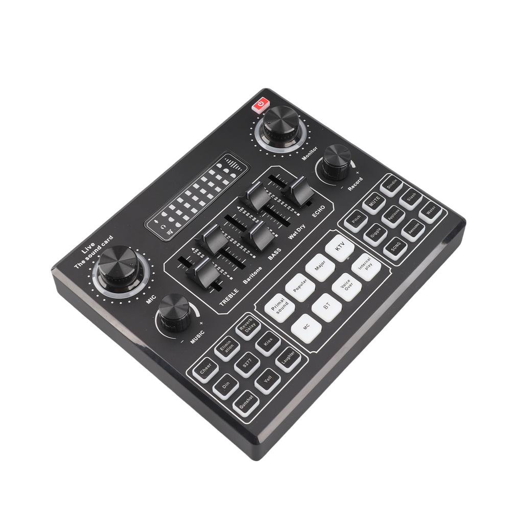 Multifunctional Live V9 Sound Card and BM800 Suspension Microphone Kit Broadcasting Recording Condenser Microphone Set