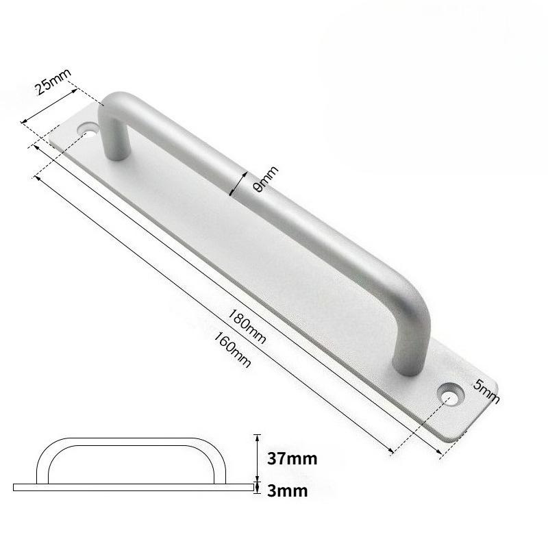 2pcs Sliding Barn Door Handle, Aluminium Alloy Cabinet Door Handle Hardware for Wardrobe Cupboard Closet Garage Shed with Screws