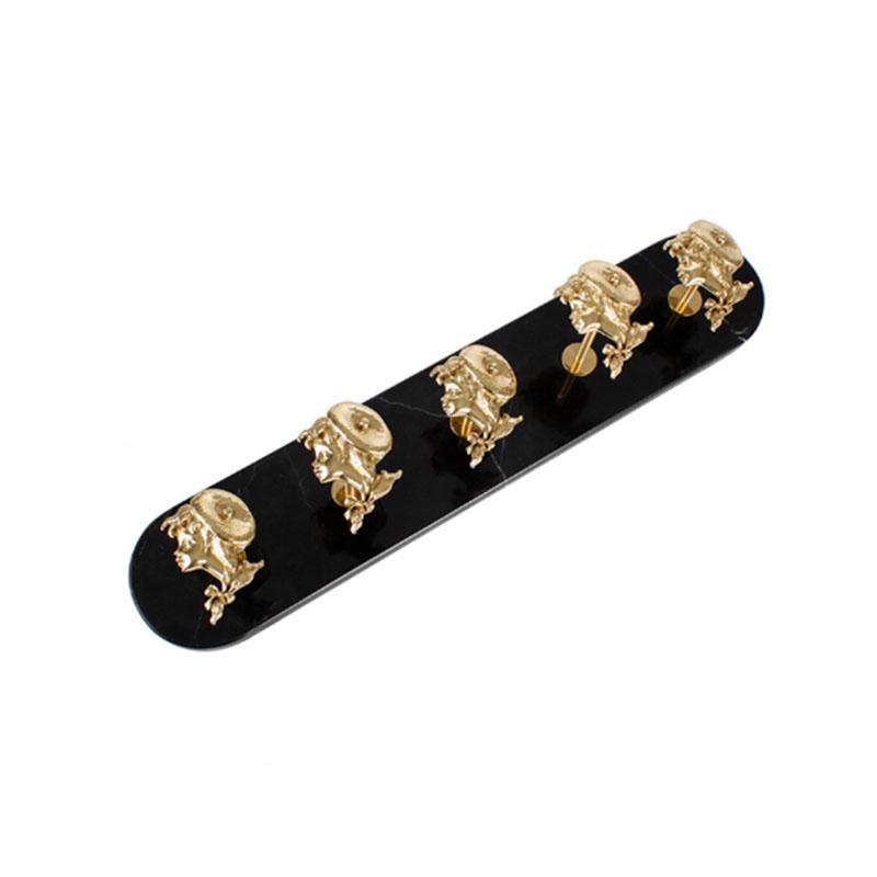 Luxury Wall-Mounted Bronze Marble Bathroom Hook Coat Hanger for Entry Bedroom And Entrance Clothing Storage Organizer