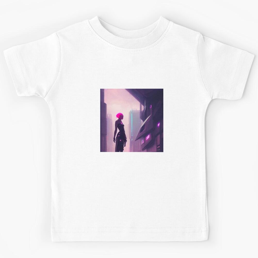FUTURE CITY DRAWING #007 (FRAMED) Kids T-Shirt 130