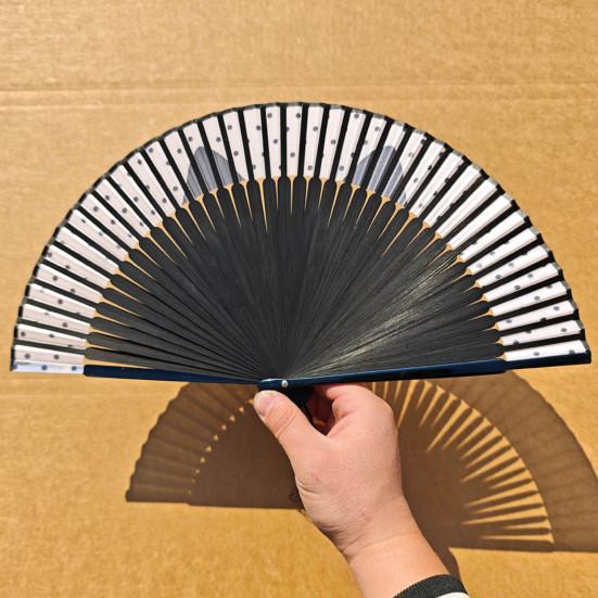 Cartoon Cat Folding Fan Japanese Style Wooden Hand Held Fan