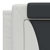 Viana  Bed Frame without Mattress White and Black 180 x 200 cm Faux Leather