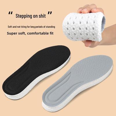 Ultra-Soft Unisex Breathable Sports Shoe Insoles - Lightweight, High-Elastic, and Shock-Absorbing for All-Day Comfort