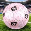 1PC Pink Butterflies Daisies Vintage Number Soccer Ball Size 5 Football Machine Sewn Indoor/Outdoor Universal Football Gift W54