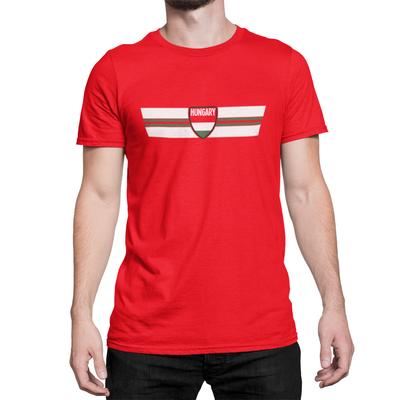HONGRIE Bande Rétro T-shirt Homme Coton Football Sports