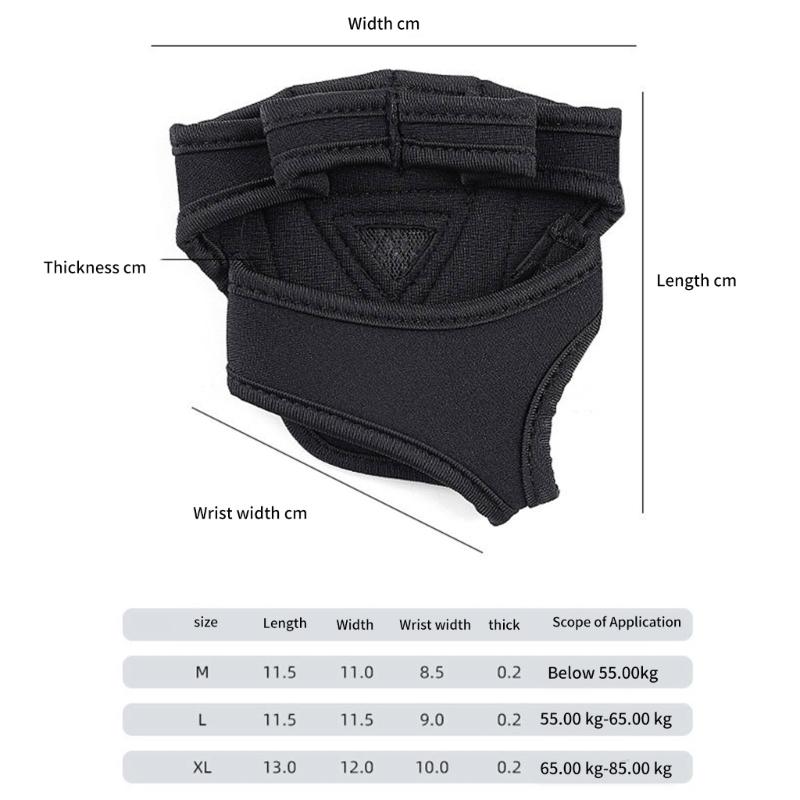 Gym Gloves Weight Lifting Gloves, Dumbbells Grip Pad Antislip Four Finger Design Workout Gloves Weight Training Gloves