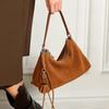 Versatile Retro Suede Leather Women's Bag High-End Commuter Tote Bag Single Shoulder Underarm Bag