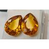 Citrine Yellow &Orange For Earing Natural Pear Cut 18-19 Ct Pair Gemstone