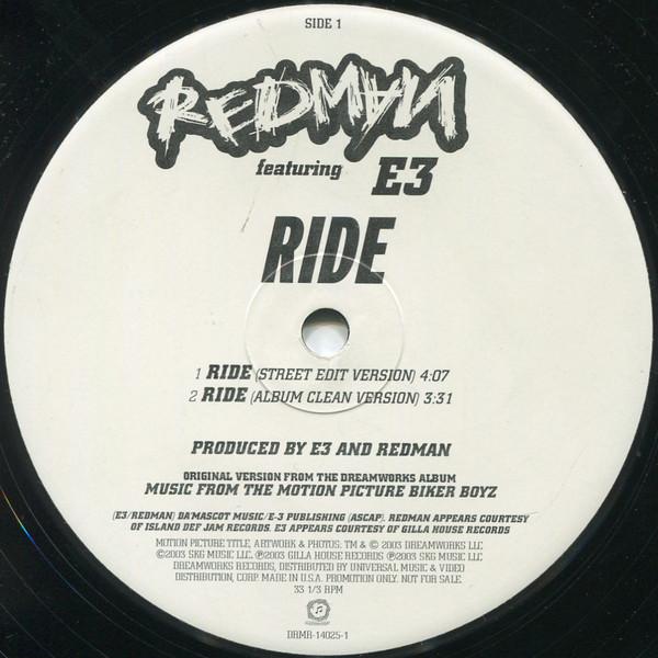 

12inch Record REDMAN - Ride DRMR14025 DreamWorks Reco 2003 US Rap & Hip-Hop/R&B Used