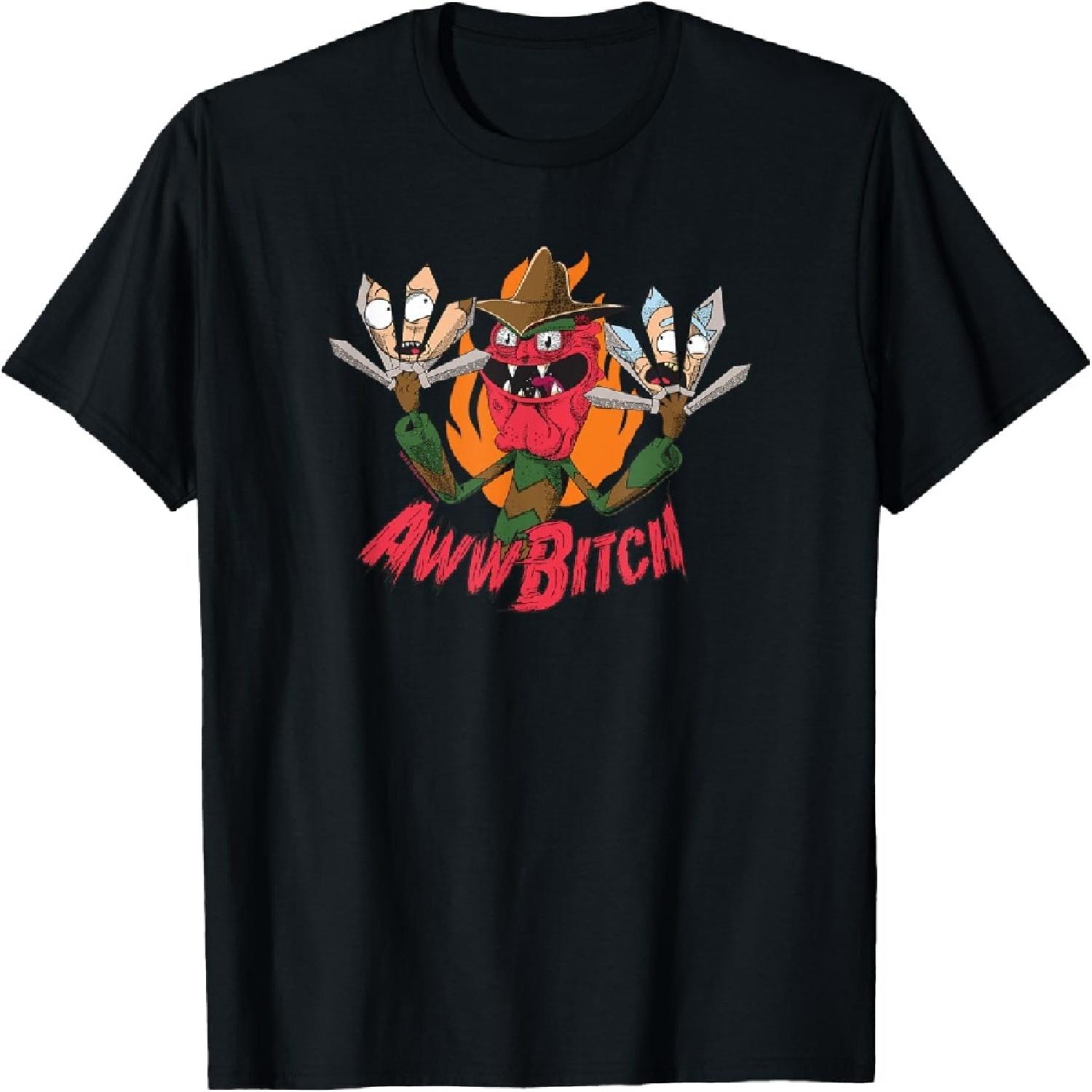 Rick and Morty Aww Bitch Knife Fingers T-shirt T-Shirt XXXXXL разноцветный