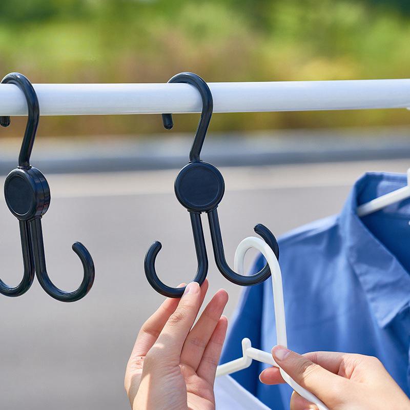 KM No-Punch Rotating Double-Headed Hook for Scarves, Hats, and Bags