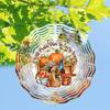 10-Inch Metal Wind Spinner – Thanksgiving-Themed Outdoor Decor with Vibrant Pumpkins, Turkey & Fall Foliage, 360° Rotating Hook for Yard