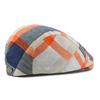 Men Women's Beret Plaid Cap Vintage Paintwork Hat
