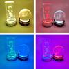 LED Base Crystal Black Sphere Touch Multi Mode Colorful White Light 3D Inner Carving Laser Base