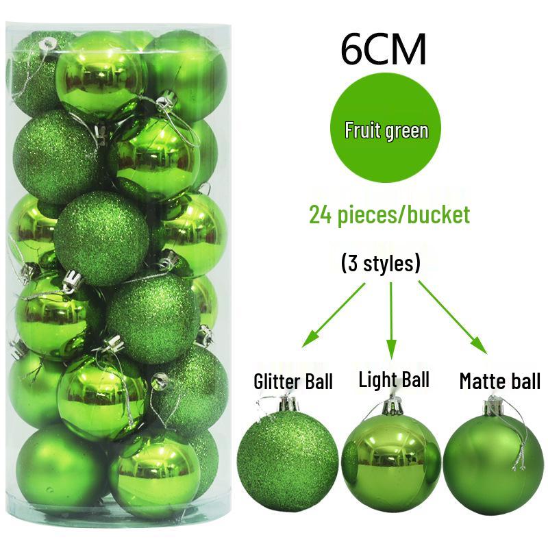 Colorful Christmas Tree Matte & Shiny Ball Decorations for Shopping Mall Ceiling