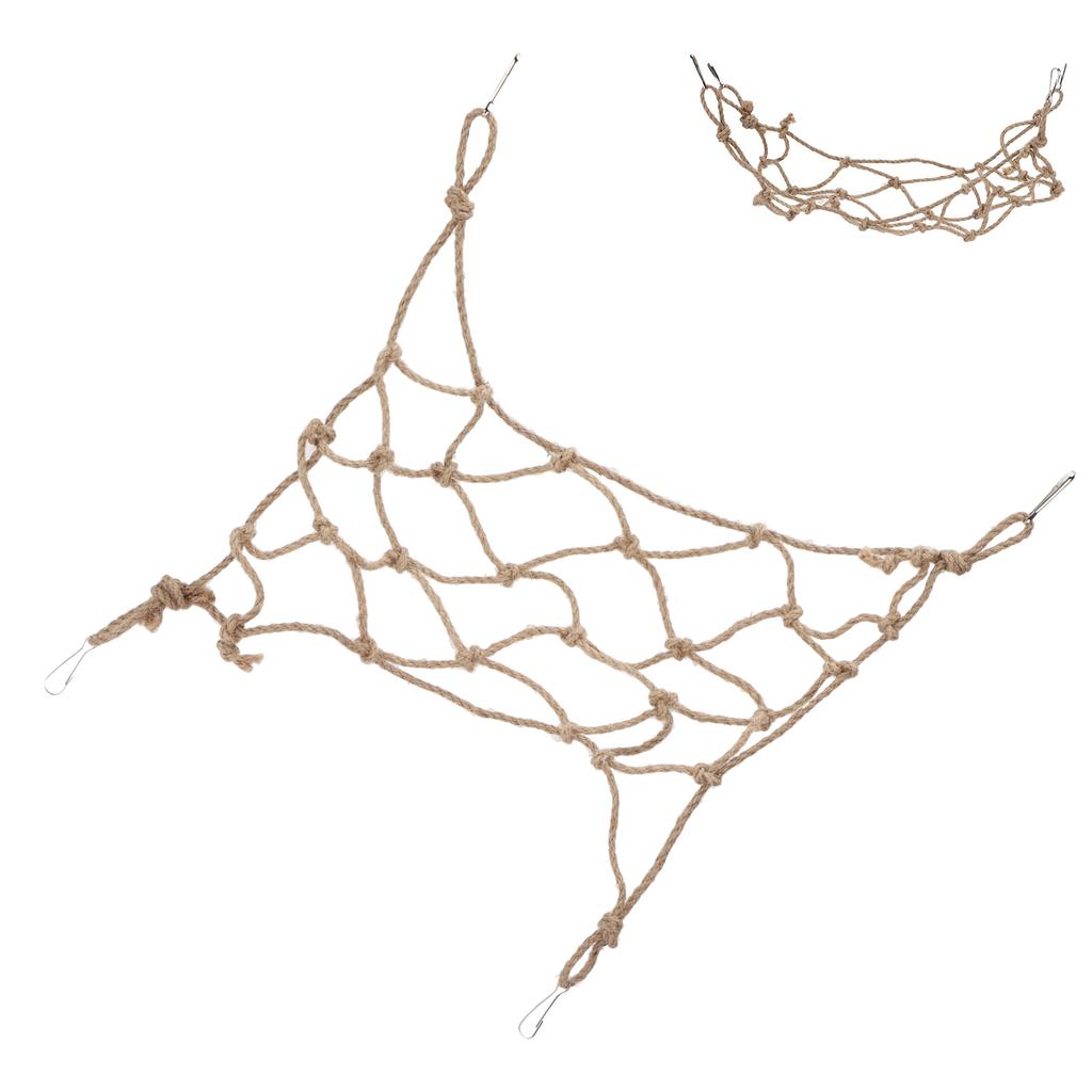 Haustier-Kletternetz Vogel-Kletterseilleiter Hanfseil-Kletternetz für Papageien Hamster Klein