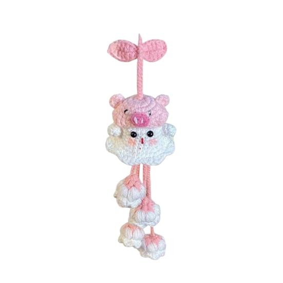 Halloween Pendant 3D Soft Plush Ghost Crochet Kit Festive Holiday Pendant Decoration Whimsical Halloween Accessories