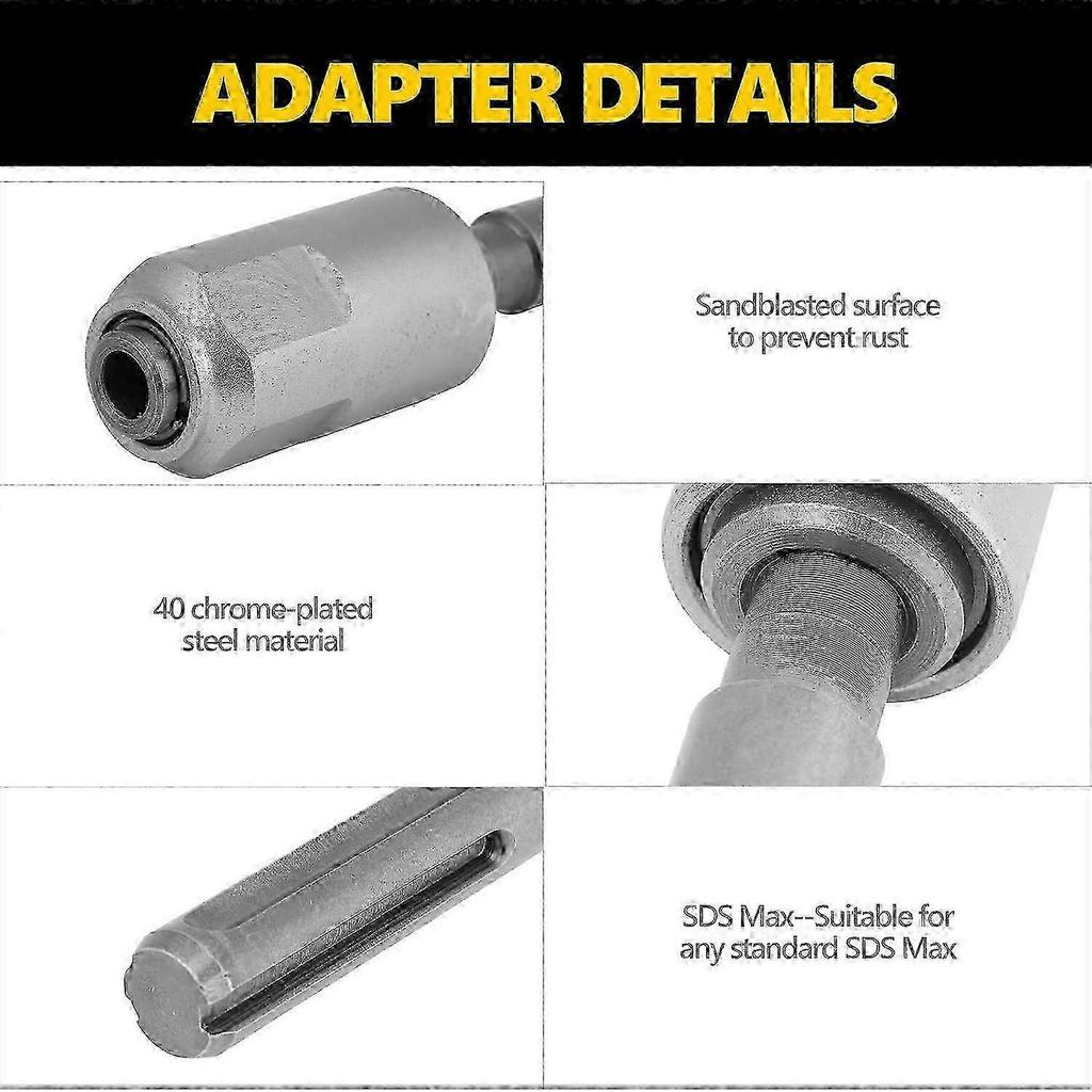 SDS To SDS Plus Adapter for Rotary Hammers Connection SDS To SDS Plus Drill Converter Shank Quick Tool for Demolition Hammers 2025 Less