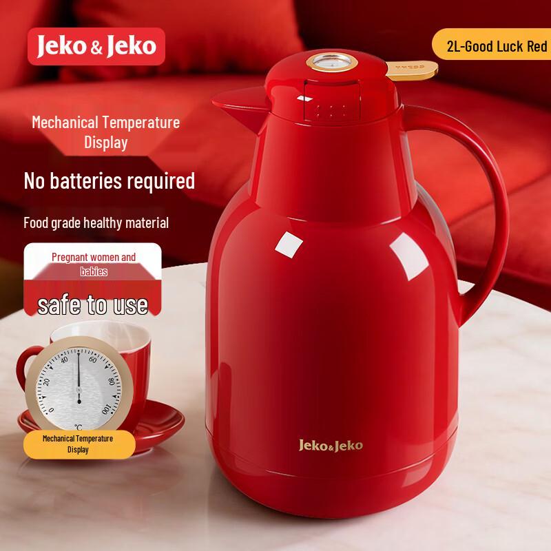 

JEKO&JEKO Press-Type Vacuum Flask with Mechanical Temperature Display