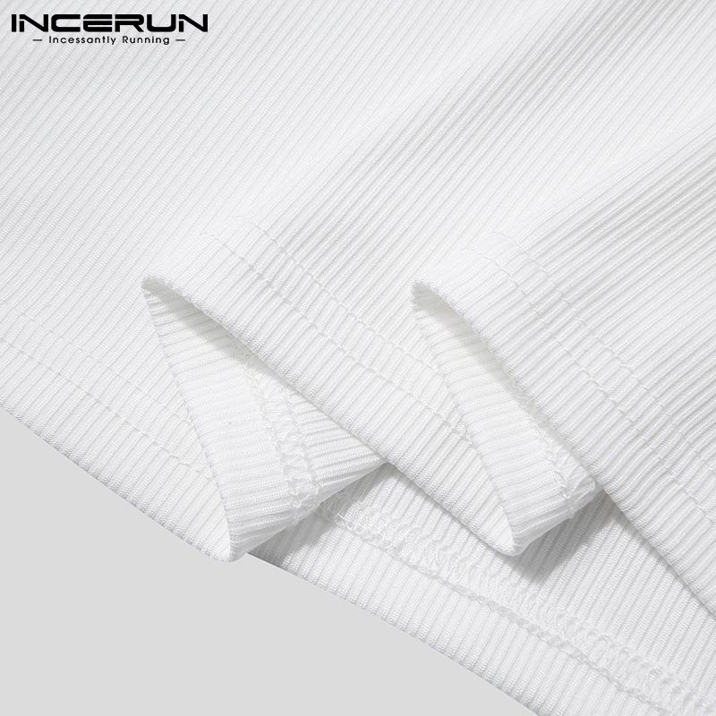 INCERUN Men Sleeveless Thin Slim Tank Tops Undershirts Summer T-shirts
