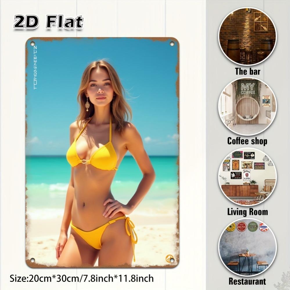 Funny Bikini Girl Wall Art Canvas Poster Home Decor Halloween Christmas Gift