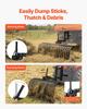 106.7cm Tow Behind Landscape Rake, 3-Point Lawn Rock Rake with Blade & Lift Lever, Fit Category 1 ATVs UTVs Lawn Tractors, Heavy Duty Dethatcher Rake