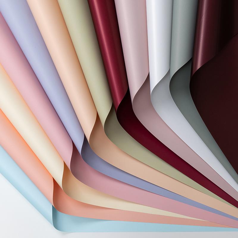 Solid Color European Fresh Flower Wrapping Paper for Bouquets - Korean Style Floral Art Gift Material.