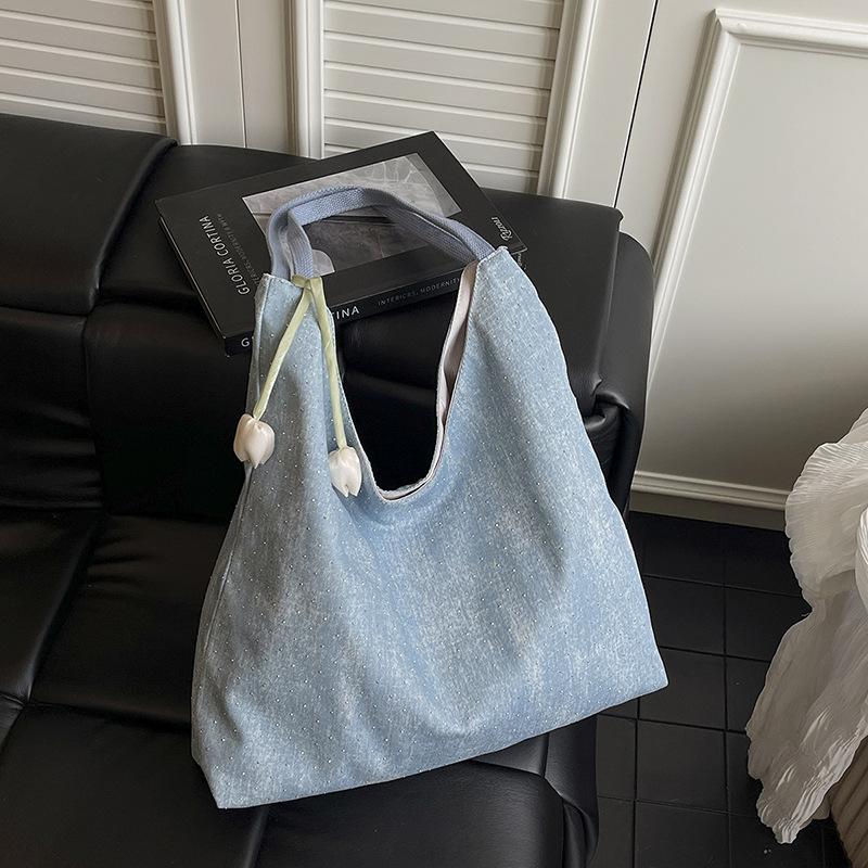 

Повседневные джинсовые сумки большие женские наплечные сумки sac a main femme сумки через плечо большой вместимости для женщин сумка для покупок bolsa feminina светло-синий