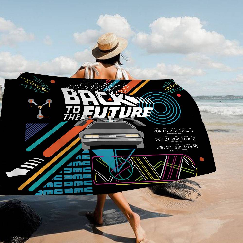 Science Fiction Comedy Back To The Future Big Microfiber Beach Towels Quick Dry Towel Beach Towels Pool Towel For Travel Yoga