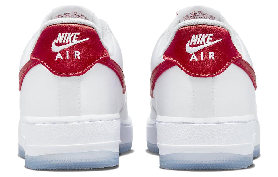 Nike Air Force 1 Low '07 Satin White Varsity Red Women's DX6541-100