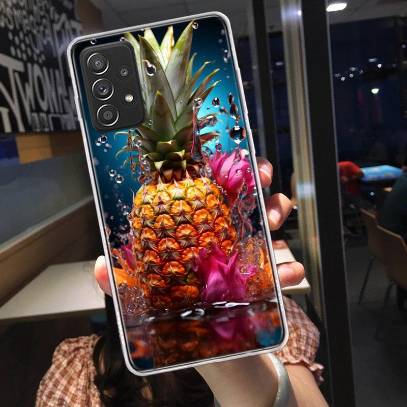 Harvest Pineapple Phone Case for Samsung A54 A57 A37 A17 A14 A15 A12 A24 A34 A55 A35 A25 A52S A07 A05S A04S A22 A32 A72 Galaxy N