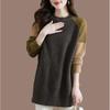 2025 Fall/Winter Women's Color Block Loose Sweater Top
