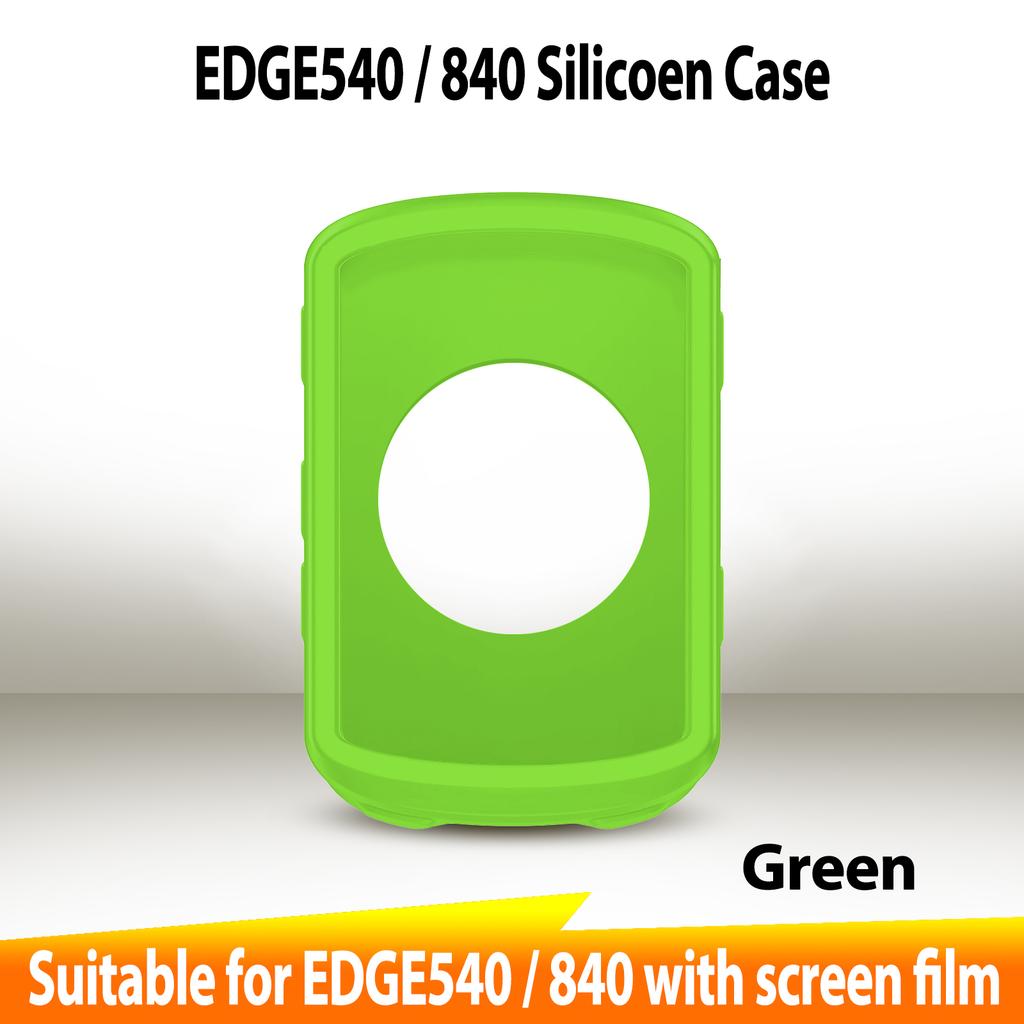 Garmin EDGE 540 840 Case GPS Bike Computer Silicone Cover Rubber Odometer Protective Case + HD Film (For Garmin EDGE540 840) 1