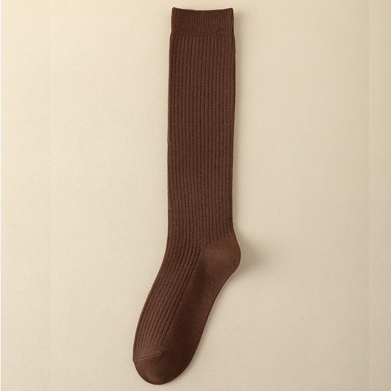 Women's Over-the-Knee Wool Socks with Velvet Lining: Thick, Warm, and Slimming for Fall and Winter