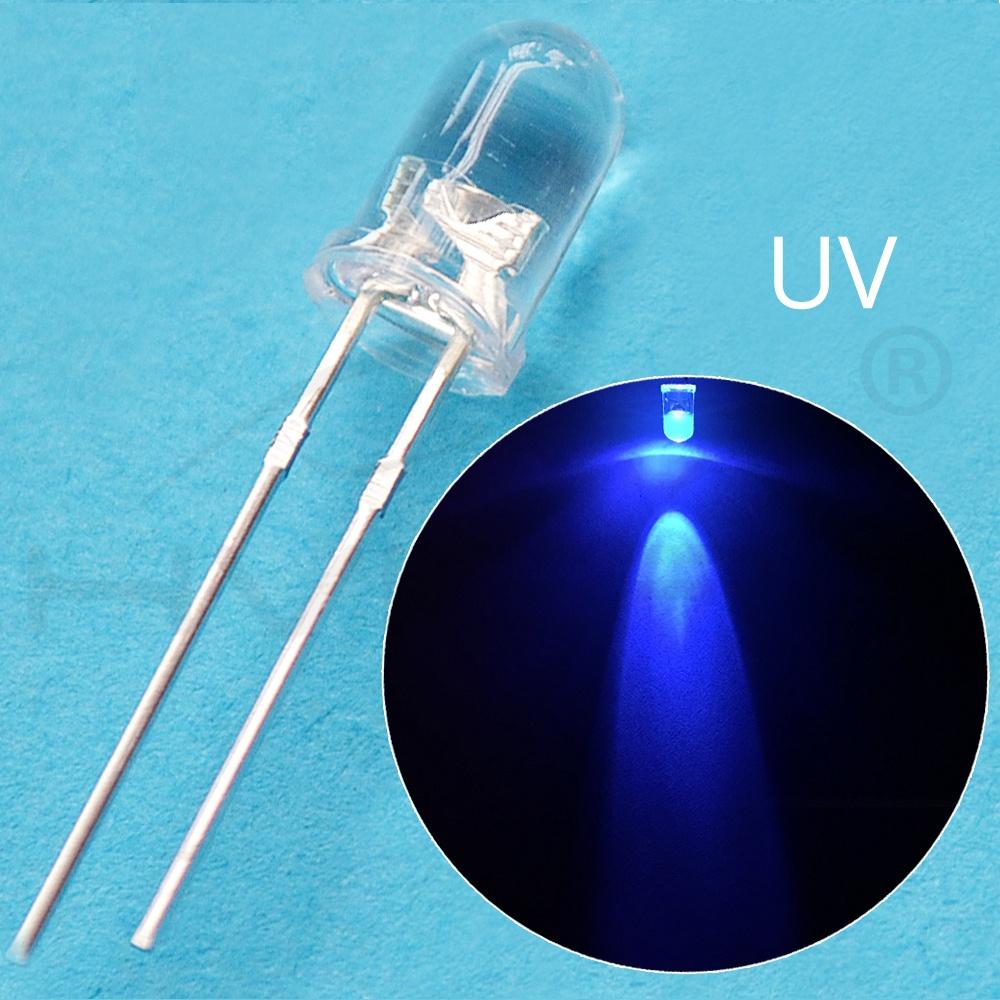 100Pcs White Blue Red Yellow Green 5mm 3mm Round LED Assortment Kit Ultra Super Bright Light Emitting 6000-6500k Diode Bulb Lamp
