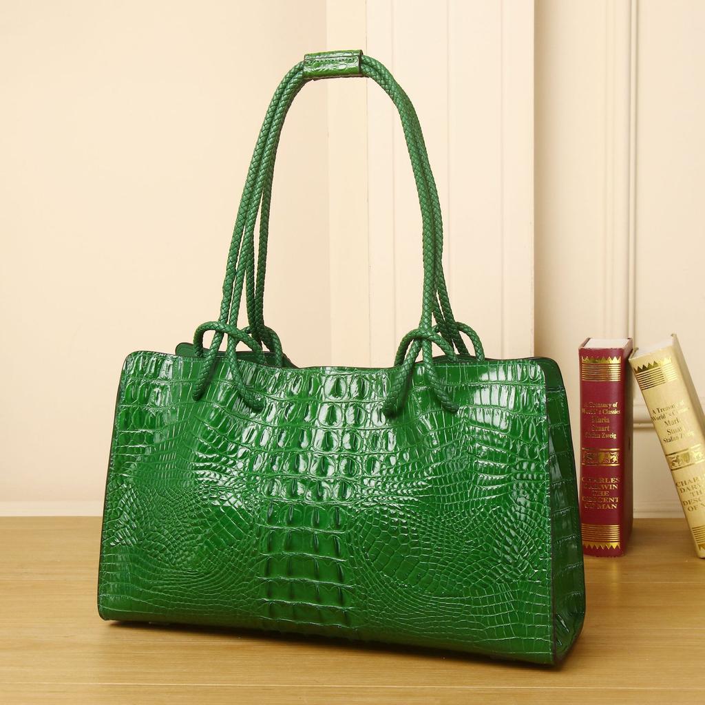Crocodile Bone Pattern Women's Handbag, Large-capacity Women's Bag, Classic Tote Bag, Single-shoulder Crossbody Bag, Trendy Bag