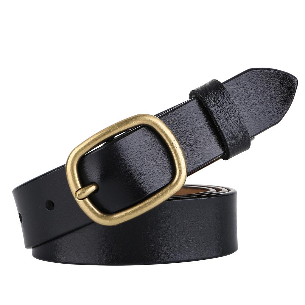 Womens Second Layer Leather Belt With Metal Buckle For Jeans And Skirts Spring Summer Accessory