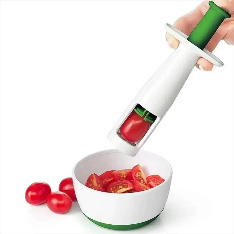 Fruit Slicer Tomato  Grape  Cherry Fruit Salad Divider Vegetable Cutter  Kitchen Gadgets and Accessories Cooking Home Gadgets