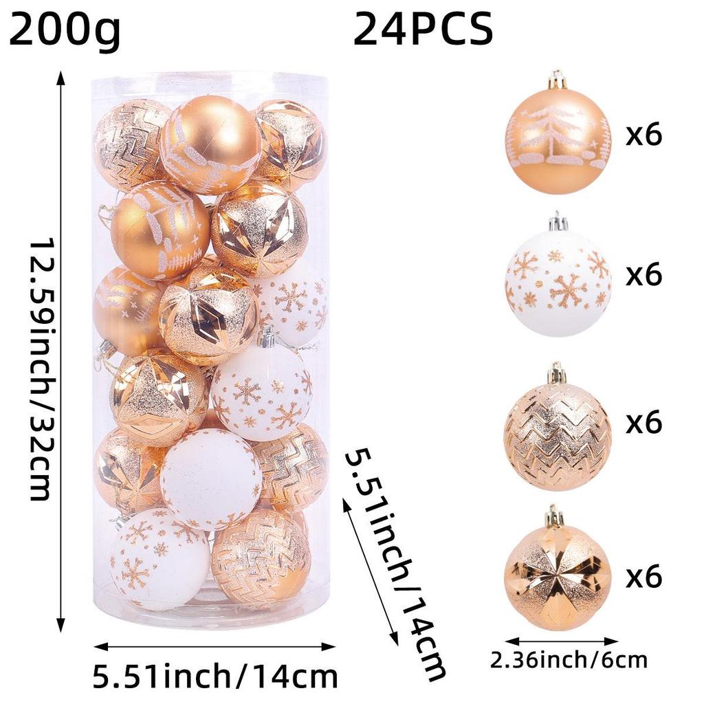 Hand-Painted Christmas Ball Set: Festive Irregular Baubles for Tree Decoration