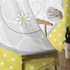Yellow Polka Dot Background Bee Daisy Hive Sheer Curtains for Living Room Modern Bedroom Voile Tulle Curtain Window Drapes