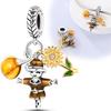 Original Charms Copper Pumpkin Sunflower Scarecrow Pendants Fit Charms Plata Bracelets For Women Jewelry Making Gifts