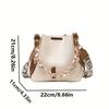 New Fashion Women's Shoulder Bag Large Capacity Ribbon Chain Bucket Bag Crossbody Bag Daily Commuting